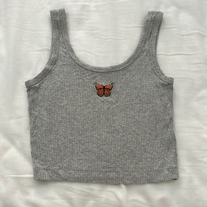 Monarch butterfly crop top